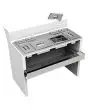 WORKSTATION - MOD. ROBINSON LIGHT - Stainless steel accessories and food-grade PP trays - Stainless steel bottle pocket - N. 4 trays of 0.75 Lt. in food-grade PP - N. 2 trays of 5 Lt. in stainless steel - N. 2 trays of 9 Lt. in stainless steel - All trays