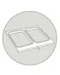 DOUBLE CAVITY MOULD - GASTRONORM 1/4(cm 26,5 x 16,2) - FOR MOD. SEAL MATIC 400 DIGIT