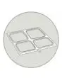 4 CAVITY MOULD - GASTRONORM 1/8(cm 16,2 x 13,1) - FOR MOD. SEAL MATIC 400 DIGIT