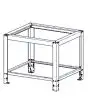 STAND For Mod. FPG 4 - DIMENSIONS cm L 101,6 x D 88,1 x H 96 - TRAY RACK KIT NOT INCLUDED