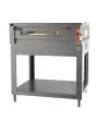 STAINLESS STEEL OVEN STAND MOD RZ ROTANTE - Total dimensions, including feet L 143 x D 120 x H 105/108 cm - Weight 50 Kg