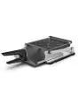 RIBBED NON-STICK ALUMINIUM TRAY WITH RIBBED UPPER PLATE - EQUIPPED WITH SPECIAL SPATULA FOR QUICKLY PLACING AND REMOVING FOOD FROM THE TRAY - DIMENSIONS CM L 30 x D 30,6 x H 6,3 - WEIGHT KG 2,8