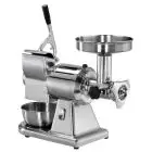 MEAT MINCER AND GRATER 12/T - Aluminum mincing set - Single phase - Meat mincer production per hour Kg/h 100-160 - Grater production per hour Kg/h 40 - CE APPROVED