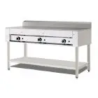 GAS PIADINA GRIDDLE POLLINI - Model C.P10 - Stainless steel feet - Iron plate - Heat capacity KW 16,5 - EC standards