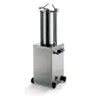 VERTICAL HYDRAULIC MEAT STUFFER - MOD. 122044 - Cylinder capacity Lt 15 - Cylinder diameter cm. Ø 20 - Cylinder length cm. 49,5 - SINGLE PHASE supply 230/50/1 - EC standards