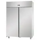 UPRIGHT FRIDGE - STAINLESS STEEL AISI 304 - VENTILATED COOLING - Mod. BG14EBT - GASTRONORM 2/1 - CAPACITY LT 1400 - N. 2 DOORS - TEMPERATURE -18°/-22°C - Dimensions cm L 142 x D 80 x H 203/210 - EC standards