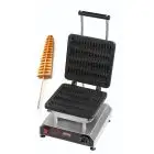 SINGLE WAFFLE MAKER - MOD. 2351845EU - TEFLON-COATED ALUMINIUM- SHAPE: N. 4 WAFFLE STICKS cm 23 x 2,5 x 6 - SUPPLY V 230/50Hz SINGLE PHASE - POWER W 2800 - DIMENSIONS Cm L 32 x D 34 x h 27,5 - EC STANDARDS