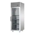 UPRIGHT FRIDGE - STAINLESS STEEL AISI 304 - Mod. BG07ETNPV - VENTILATED COOLING - GASTRONORM 2/1 - CAPACITY LT 700 - N. 1 GLASS DOOR - TEMPERATURE 0°/+10°C - Dimensions cm L 71 x D 80 x H 203/210 - EC standards