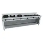 GAS EURASIA COOKER, 6 BURNERS  - MOD. PAP06 - Entirely made to measure - Open cupboard - Smooth cooktop - Gas power choices kW 3,0/4,5/7,5/9,5/14/21 - Dimensions: cm L 150 x D 100 x H 85 - CE approved