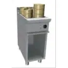 ELECTRIC DIM SUM STEAMER - MOD. N9WUZ400DC - Stainless steel construction - Open cupboard - Rounded stainless steel worktop - tank GN 1/1 + 1/3 cm 20h - Perforated stainless steel tray stand for bambu baskets - Electric power kW 12,0 - Three phase 400V - 