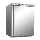 UNDERCOUNTER FRIDGE - STAINLESS STEEL AND ABS - STATIC COOLING - ECO - Mod. G-ER200SS - SINGLE SOLID DOOR - GROSS CAPACITY LT 130 - TEMPERATURE RANGE +2º/+8ºC - Dimensions cm L60 x D58,5 x h85,5 - CE APPROVED