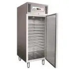 UPRIGHT FRIDGE - STAINLESS STEEL AISI 304 - FOR ICE-CREAM PARLOURS - VENTILATED COOLING - Mod. G-GE800BT - GROSS CAPACITY Lt 737 - SINGLE SOLID DOOR - TEMPERATURE RANGE -10º/-22ºC - Dimensions cm L74 x D99 x h201 - HOLDS N. 54 CONTAINERS Lt 5 - CE APPROVE