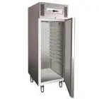 UPRIGHT FRIDGE - STAINLESS STEEL AISI 304 - FOR BAKERIES - VENTILATED COOLING - Mod. G-PA800TN - GROSS CAPACITY Lt 737 - SINGLE SOLID DOOR - TEMPERATURE RANGE +2°/+8°C - Dimensions cm L74 x D99 x h201 - CE APPROVED