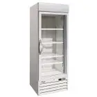 UPRIGHT FREEZER - PAINTED METAL EXTERIOR - FOR SNACK BARS - VENTILATED COOLING - Mod. G-SNACK420BTG - CAPACITY Lt 578 - SINGLE GLASS DOOR - TEMPERATURE RANGE -18º/-22ºC - Dimensions cm L68 x D63 x h213 - CE APPROVED