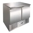 REFRIGERATED SALADETTE - STAINLESS STEEL AISI 304 - Mod. G-SS45BT - STATIC COOLING - GASTRONORM 1/1 (cm 53x32,5) -  DOUBLE SOLID DOOR - TEMPERATURE RANGE -12º/-18ºC - Dimensions cm L94,3 x D70 x h85 - CE APPROVED
