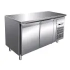 REFRIGERATED COUNTER - STAINLESS STEEL AISI 304 - FOR BAKERIES - VENTILATED COOLING - Mod. G-PA2100TN - DOUBLE SOLID DOOR - GROSS CAPACITY Lt 390 - TEMPERATURE RANGE +2°/+8°C - Dimensions cm L151 x D80 x h86 - CE APPROVED