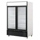 UPRIGHT FRIDGE - Mod. MCF8716GR - VENTILATED COOLING - CAPACITY LT 1300 - N. 2 GLASS DOORS - TEMPERATURE 0°/+8°C - Dim. cm L 138,2 x D 80,5 x h 206,5 - CE APPROVED