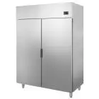 UPRIGHT FRIDGE - STAINLESS STEEL - Mod. 96TN - Gastronorm 2/1(cm 65 x 53) - DOUBLE DOOR - VENTILATED COOLING - CAPACITY L 1400 - ENERGY EFFICIENCY C - TEMPERATURE  -2° / +8° C - Dim. Cm L 144 x D 80 x h 202 - CE approved