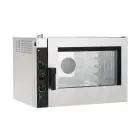 ELECTRIC GASTRONOMY AND PASTRY CONVECTION OVEN - Mod NEME52 - ELECTROMECHANICAL CONTROLS - HUMIDIFIER - TWO SPEED MODE - THREE PHASE 400/3/50 - POWER KW 6,3 - CAPACITY: 5 X (GN 1/1 ; 60 X 40) - TRAY SPACING Cm 7,4 - DIMENSIONS cm L 90,7 X D 76,2 X h 67 - 