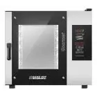 ELECTRIC CONVECTION AND STEAM OVEN WITH DIGITALS CONTROLS -  Cod. GOURMET 1011E - SUITABLE FOR GASTRONOMY - Capacity: n. 10 GN 1/1 (cm 32,5x53) baking trays - Power Kw 17,5 - Electric power supply: 230/400 V 50/60 Hz - Max temperature: 270°C - Exterior di