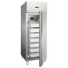 UPRIGHT FRIDGE IN STAINLESS STEEL - VENTILATED - Mod CZ 600 HMUL - N. 1 DOOR - LOCK - CAPACITY LT 537 - TEMPERATURE -5° /+5°C - Dimensions cm L 68 x D 81 x H 200 - CE Standard
