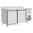 REFRIGERATED TABLE WITH UPSTAND - STAINLESS STEEL - VENTILATED COOLING - Mod.B-EPF3495-SB-GR - PASTRY-SPECIFIC - TRAYS 60 x 40 cm - 2 DOORS - CAPACITY 280 L - TEMPERATURE -2°/+8°C - Dim. L 151 x D 80 x h 94 cm - CE APPROVED
