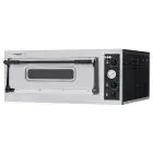 ELECTRIC PIZZA OVEN - MECHANICAL CONTROL - Mod. BASIC 4 - Single deck oven - Firebrick oven base - Chamber dimensions cm 66x66x14h - N. Pizzas 4 (Ø cm 32) - Power 4,7 Kw - CE approved
