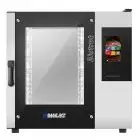 GAS CONVECTION AND STEAM COMBINATION OVEN WITH TOUCH SCREEN CONTROLS - Cod. BISTROT 665G - SUITABLE FOR BAKERY AND PÂTISSERIE - Capacity: n. 6 cm 40x60 or 46x66 baking trays - Power Kg 14,5 - SINGLE PHASE 230 V 50/60 Hz - Max temperature: 270°C - Turbo-ch