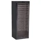 REFRIGERATED WINE DISPLAY - Mod. G-BJ408 - Capacity bottles N. 96 of 0,75 liters - Differentiated temperature for each shelf - Temperature +5/+18 °C - Power W 112 - Single-phase power supply 230V/1/50Hz - Dimensions cm L 60 x D 60,3 x 186 h - CE Standard