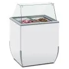 ICE CREAM DISPLAY COUNTER - MOD. VETRINA BR 4 SK - CAPACITY LT. 170 - TEMPERATURE -18°/-25°C - Dimensions cm. L 78 x D 64 x h 118,1 - CE STANDARDS -