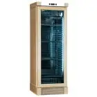 WINE DISPLAY COOLER - Mod ENY 420 N NATURAL - STATIC - TEMPERATURE °C +4/+18 - N. 1 GLASS DOOR - NATURAL ASH WOOD STRUCTURE - GROSS CAPACITY Lt. 382 - NET CAPACITY Lt. 342 - POWER W 230 - POWER SUPPLY 220/50Hz SINGLE PHASE - DIMENSIONS cm L 65,5 x D 63,5 