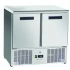Refrigerated saladette - Stainless steel - Mod CNX90V- Ventilated cooling - Gastronorm 1/1(cm 53 x 32,5) - 2 refrigerated doors - Temperature -10º/-20ºC - Dimensions cm L 90 x D 70 x H 88,3
