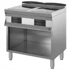 ELECTRIC COOKER - Mod 9DLEF2BE -  N 4 induction plates - Open cupboard - Dimensions cm L 80 x D 90 x H 85/90