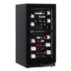 WINE DISPLAY COOLER - Mod EY120I2VD NL - Ventilated - Temperature +2°/+12°C / +12°/+20°C - 1 glass door - Structure in black painted sheet metal - Gross capacity 270 lt - Power 115 W - Power supply 220/50Hz single-phase - Dimensions cm L 59,5 x D 69 x H 1