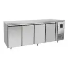 REFRIGERATED TABLE - STAINLESS STEEL - VENTILATED COOLING - Mod.FQG4553 - Gastronorm 1/1 (cm 53 x 32,5) - N. 4 DOORS - CAPACITY L 60 - TEMPERATURE 0°/+8°C - Dim. cm. L 223 x D 70 x h 85 - CE approved