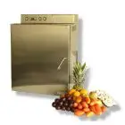 FOOD DRYING MACHINE - MOD. FOOD DRYING MACHINE 12T - ENTIRELY MADE FROM STAINLESS STEEL - SINGLE PHASE 230V/50 Hz - POWER: W 2000 - CAPACITY: n. 12 trays cm 40x56 - DIMENSIONI: Cm L 63 X D 65 X h 83 - WEIGHT: Kg 15