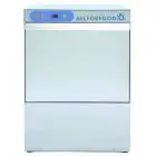 COMMERCIAL GRADE AISI 304 18/10 STAINLESS STEEL DISHWASHER - Mod EKO50 - Max height clearance cm 35,5 - Square rack cm 50 x 50 - Cycle 60-180" - Rinse aid and detergent dispenser - Dimensions cm L 57,5 x D 60,1 x H 80