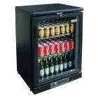 UNDERCOUNTER FRIDGE  - PAINTED STEEL/ALUMINIUM EXTERIOR - FOR BEVERAGES - Mod. G-BC1PB87 - VENTILATED COOLING - CAPACITY Lt 129 - SINGLE GLASS DOOR - TEMPERATURE RANGE +2°/+8°C - Dimensions cm L60 x D53,5 x h87 - CE APPROVED