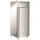 Upright freezer - Stainless steel AISI 201- Mod G-GN650BT FC - Gastronorm 2/1 (cm 65x53) - Ventilated cooling - Single solid door - Capacity Lt 650 - Temperature -18°/-22°C - Dimensions cm L 74 x D 83 x 201 H