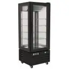Vertical refrigerated display in painted sheet metal - Mod G-LDC65LB - Ventilated - Capacity Lt 431 - Glass on 4 sides - Temperature -18°/-22°C - Dimensions cm L 65 x D 65 x H 195