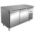 REFRIGERATED TABLE - AISI 304 STAINLESS STEEL - PASTRY - VENTILATED - Mod. G-PA1500TNGR7 - GRANITE TOP - N. 2 DOORS - GROSS CAPACITY Lt 413 - TEMPERATURE -2°/+8°C - Dimensions cm L 150,5 x D 80 x H 87 - CE Standard