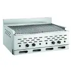 LAVA STONE GRILL - MOD. 2100/R2B - COUNTERTOP MODEL - POWER Kw/h 22,52 - METHANE-LPG SUPPLY - DIMENSIONS cm L 89 x D 70 x H 37 - EC STANDARDS