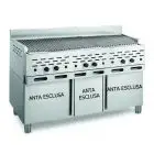 LAVA STONE GRILL - MOD. 2100/R3P - OPEN SINGLE UNIT COMPARTMENT - POWER Kw/h 33,78 - METHANE-LPG SUPPLY - DIMENSIONS cm L 130 x D 70 x H 85 - EC STANDARDS