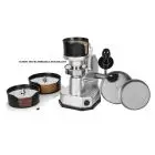 MANUAL HAMBURGER PRESS - Model HAMB HR MULTIDISCO - ANODIZED ALUMINUM STRUCTURE - DIMENSIONS OF INTERCHANGEABLE MOLDS Ø 100, 130, AND 150 mm