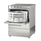 GRADE AISI 304 18/10 STAINLESS STEEL GLASSWASHER - MOD. J 36 - MAX HEIGHT CLEARANCE cm 18 - ROUND RACK diameter cm 36 - CYCLE 120" - Total dimensions cm 42,5x45,5x60,6