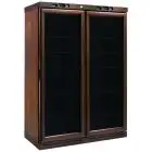 WOODEN WINE DISPLAY COOLER - Mod. KL2794 - Static cooling - TEMPERATURE RANGE +2°/+8°C / -18°/-22°C - Capacity Lt. 310 + 310 - Supply single phase 230V/1/50Hz - Power W 185 + 150 - Dimensions cm L128 x D61 x h186 - Weight Kg 260