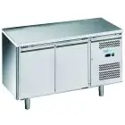 Refrigerated counter - Stainless steel AISI 201 - Mod M-GN2100BT-FC - Gastronorm 1/1 (cm 53 x 32,5) - Ventilated - 2 doors - Gross capacity 282 liters - Temperature -18°/-22°C - Dimensions cm L 136 x D 70 x H 85