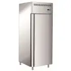 Upright fridge - Stainless steel AISI 201 - Mod M-GNH610TN-FC - Gastronorm 2/1 (65 x 53 cm) - Ventilated - 1 door - Gross capacity 605 liters - Temperature 0° / +8°C - Dimensions cm L 72,6 x D 86,4 x 215 H