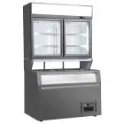 Multideck chiller combined with panoramic island and refrigerated wall cabinet Klimaitalia CANADA 145
