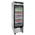 UPRIGHT FRIDGE - STAINLESS STEEL - Mod. MCF8701GR - VENTILATED COOLING - CAPACITY LT 610 - N. 1 GLASS DOOR - TEMPERATURE -17°/-20°C - Dim. cm L 68,5 x D 80,5 x h 211,2 - CE APPROVED